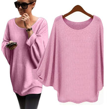 Autumn winter Women Sweater retro batwing sleeve Knitted Pullover Loose Oversized Elegant loose O neck sweaters