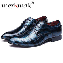 Merkmak Men Shoes Leather 2017 Spring Summer Casual Dress Business Shoes Oxfords Outdoor Mens Flats Plus Size 37-48 Man Hot Sale