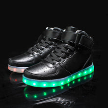 New 2017 Big Size 35-46 USB LED Light Shoes Men Male 7 Colors Glowing Fashion Led Shoes Flats High-top Adults Lumineuse Shoes