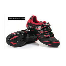 TIEBAO Carbon Nylon-fibreglass Road Sports Ciclismo Shoes Road Bike Cycle Soles Bicycle Riding Athletic Cycling Shoes