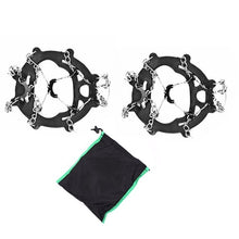 Hewolf 1 Pairs Hewolf Outdoor 8-tooth Climbing Shoes Grippers Anti Skid Shoe Crampons Climbing Claw Hiking Ski Shoes Nail Chain